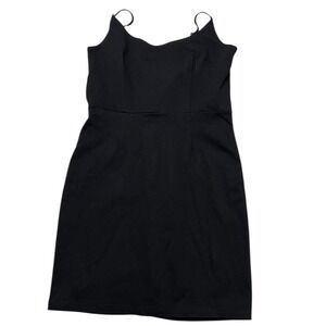 M.N.I. Los Angeles Dress Womens L Black Mini Lace Up Corset Back Spaghetti Strap